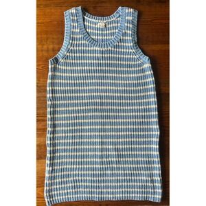 American Eagle Blue‎ Stripe Chunky Knit Tank Dress Large